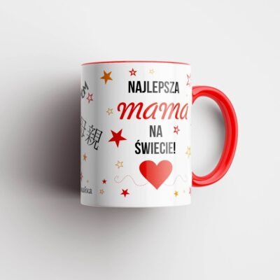 Kubek dla mamy czerwony