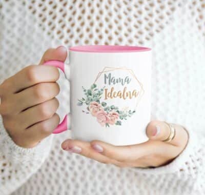 kubek dla mamy Mama idealna różowy